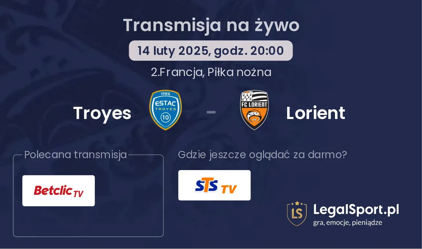 Troyes - Lorient gdzie oglądać?