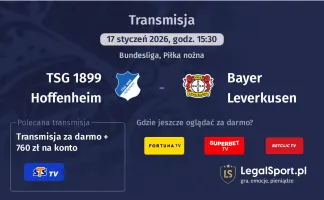TSG 1899 Hoffenheim - Bayer Leverkusen gdzie oglądać? (17.01)