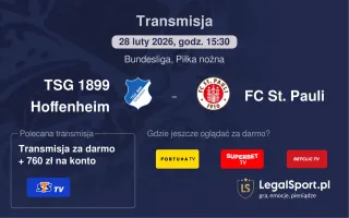TSG 1899 Hoffenheim - FC St. Pauli gdzie oglądać? (28.02)