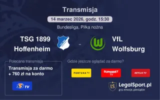 TSG 1899 Hoffenheim - VfL Wolfsburg gdzie oglądać? (14.03)