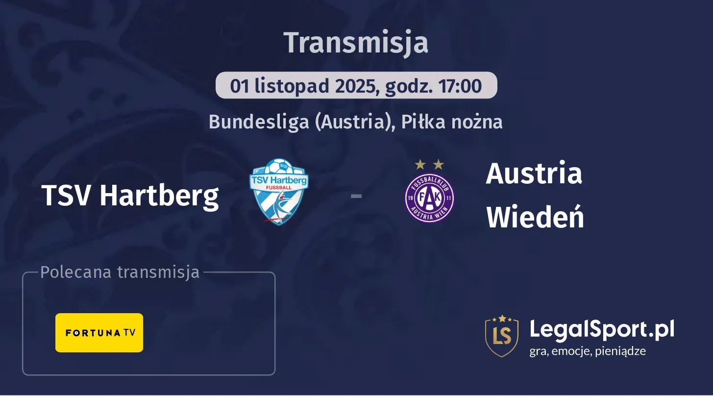 TSV Hartberg - Austria Wiedeń Transmisje