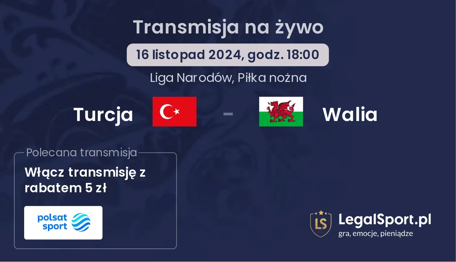 Turcja - Walia gdzie oglądać? 16.11, godz. 18:00