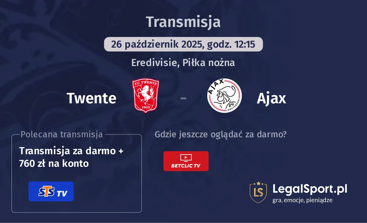 Twente - Ajax Transmisje