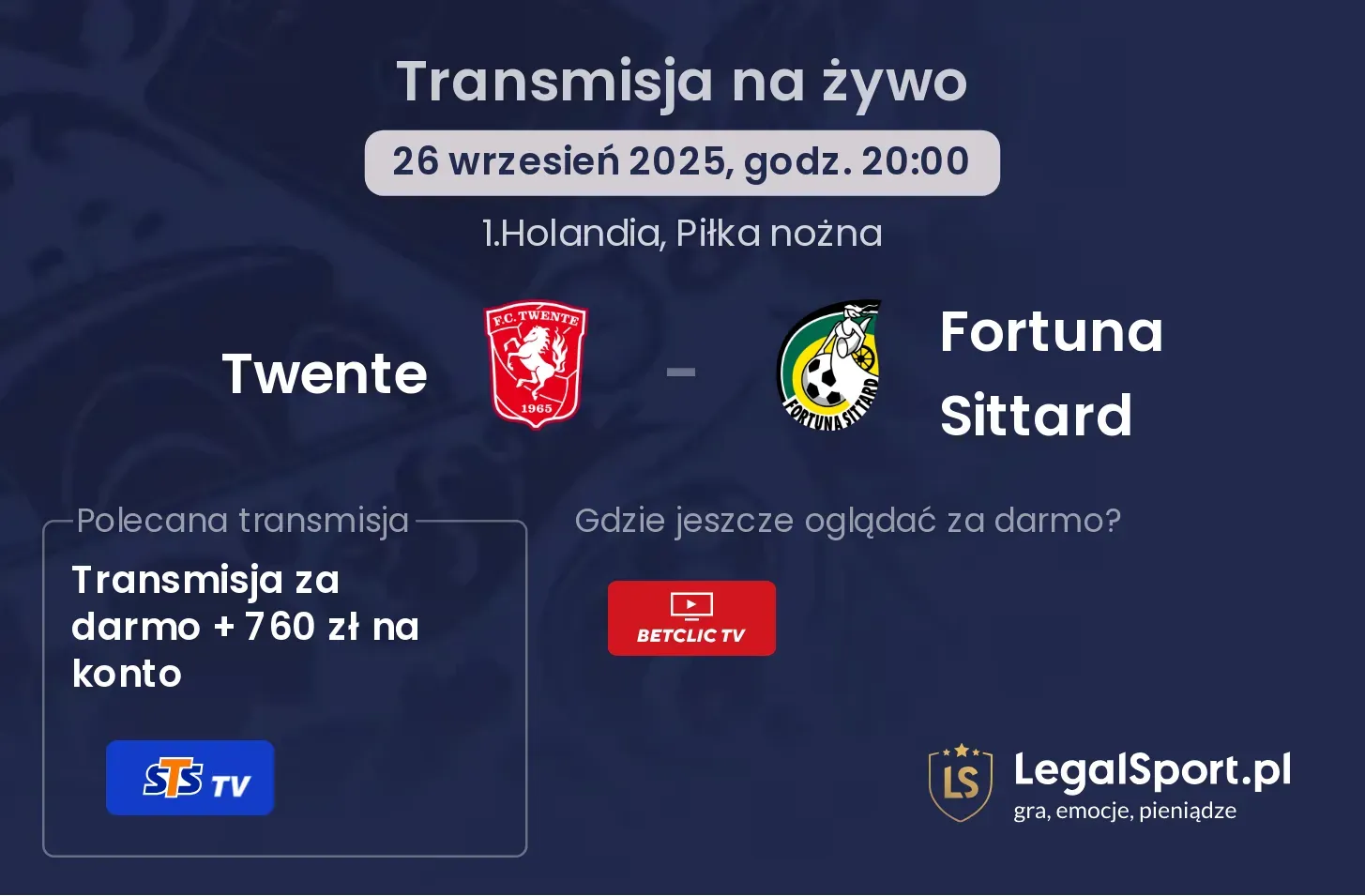 Twente - Fortuna Sittard transmisja na żywo