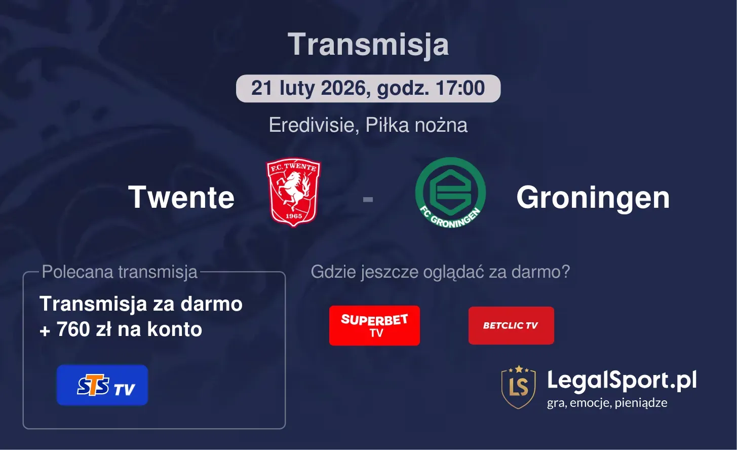 Twente - Groningen Transmisje