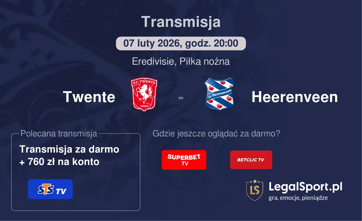 Twente - Heerenveen Transmisje