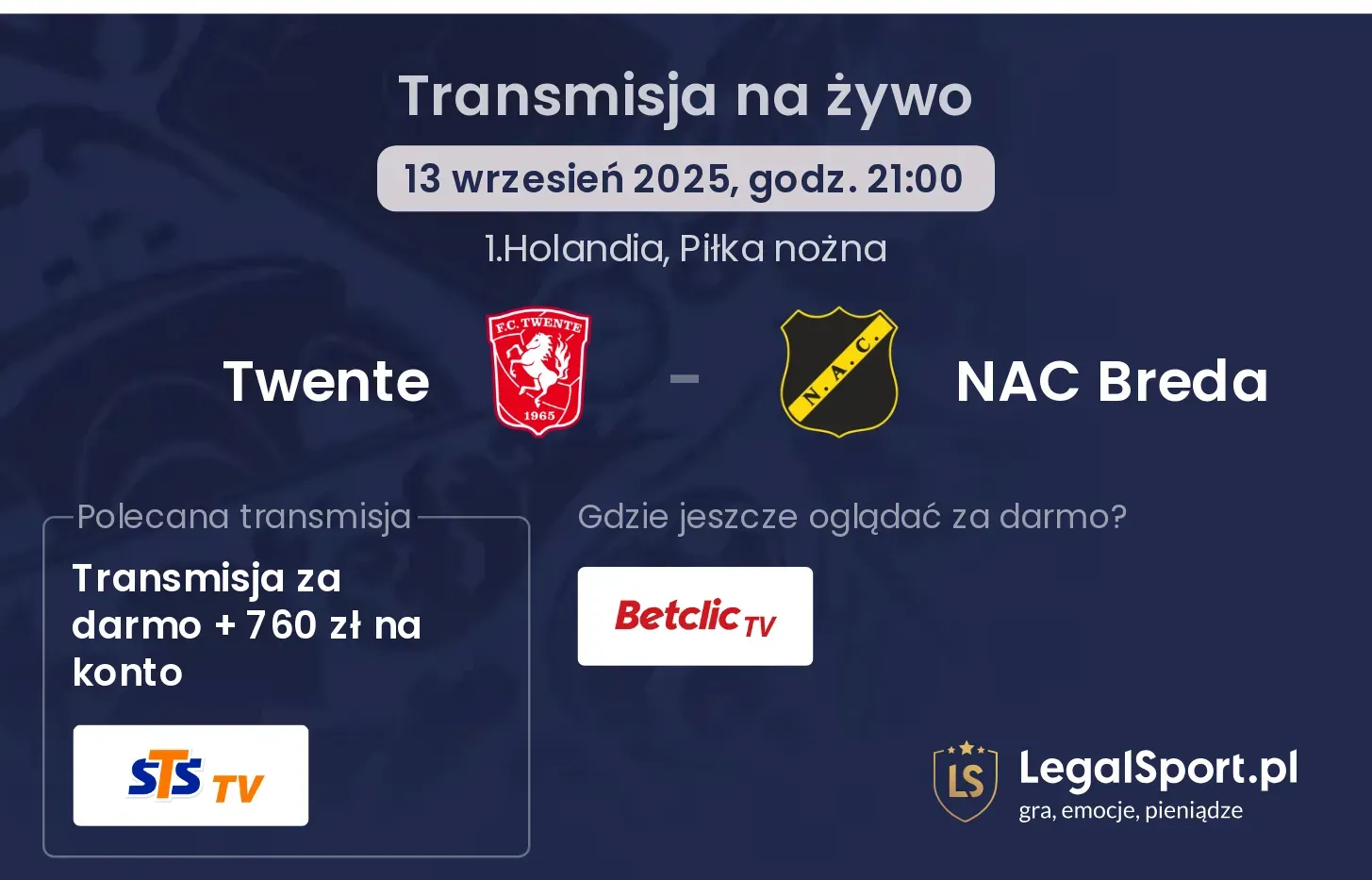 Twente - NAC Breda gdzie oglądać?