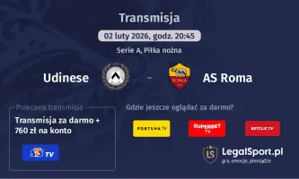 Udinese - AS Roma gdzie oglądać (02.02.2026)