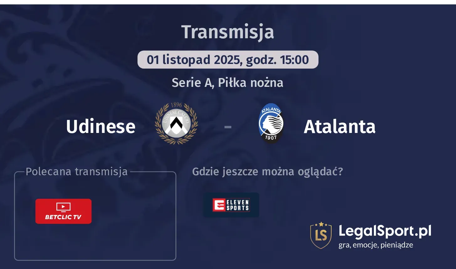 Udinese - Atalanta Transmisje