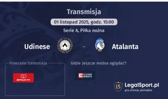 Udinese - Atalanta gdzie oglądać? (01.11)