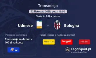 Udinese - Bologna gdzie oglądać? (22.11)