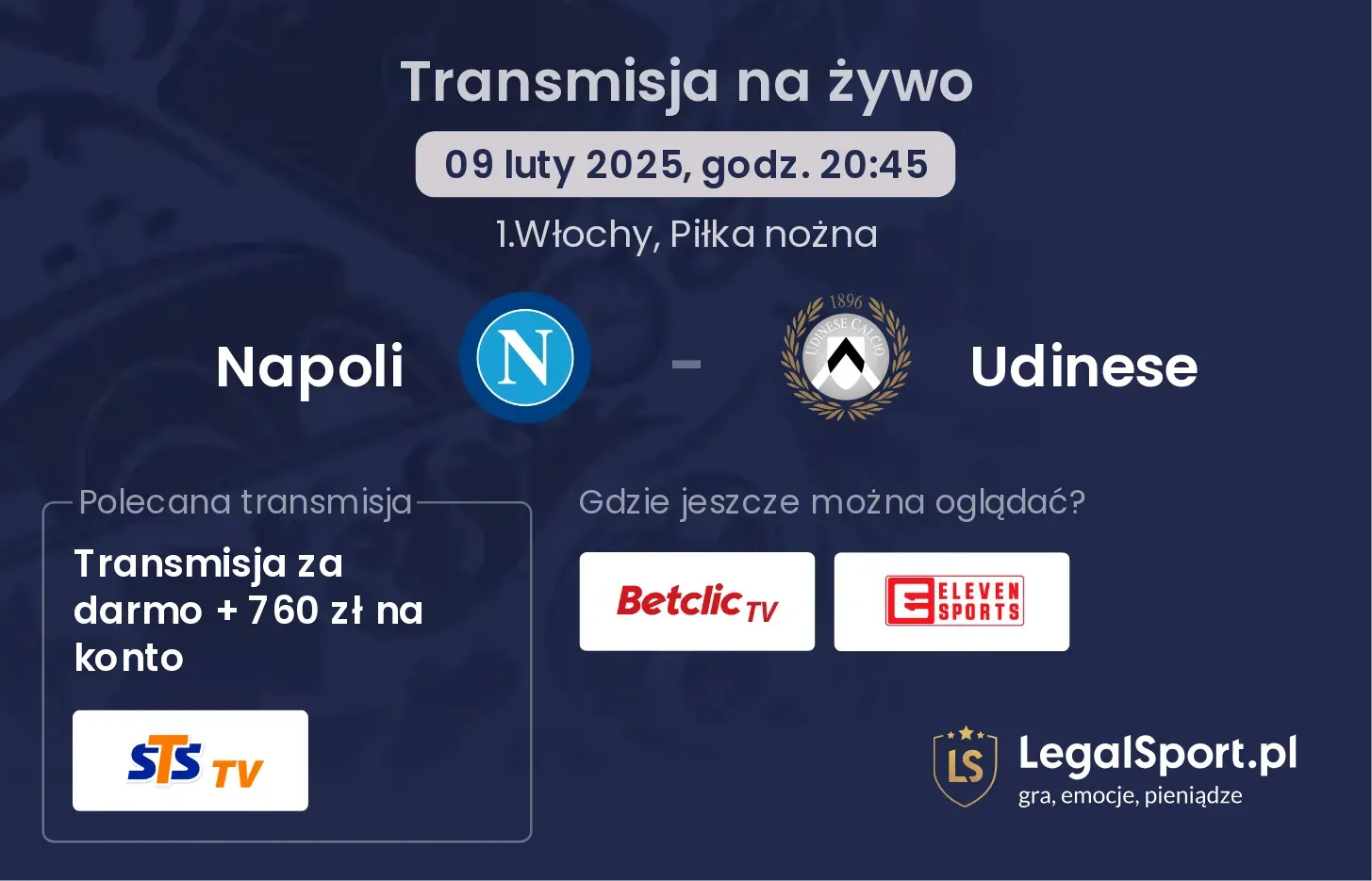 Napoli - Udinese gdzie oglądać?