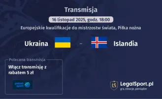 Ukraina - Islandia gdzie oglądać? (16.11)