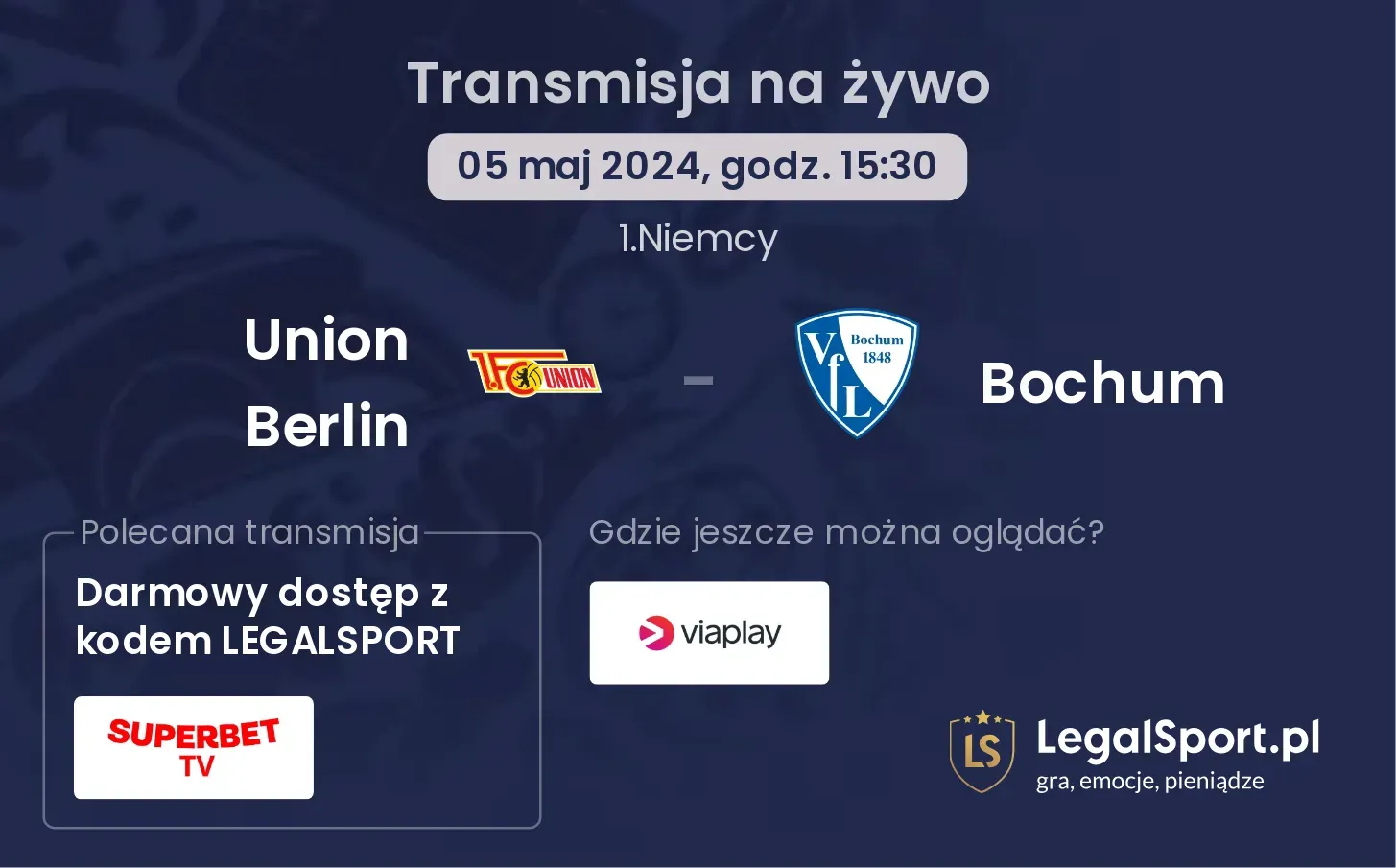 Union Berlin - Bochum transmisja na żywo