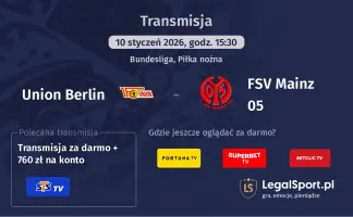 Union Berlin - FSV Mainz 05 gdzie oglądać? (10.01)