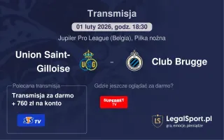 Union Saint-Gilloise - Club Brugge gdzie oglądać? (01.02)