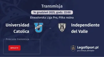Universidad Catolica - Independiente del Valle gdzie oglądać? (14.12)