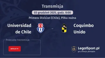 Universidad de Chile - Coquimbo Unido gdzie oglądać? (03.12)