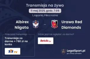 Albirex Niigata - Urawa Red Diamonds gdzie oglądać?