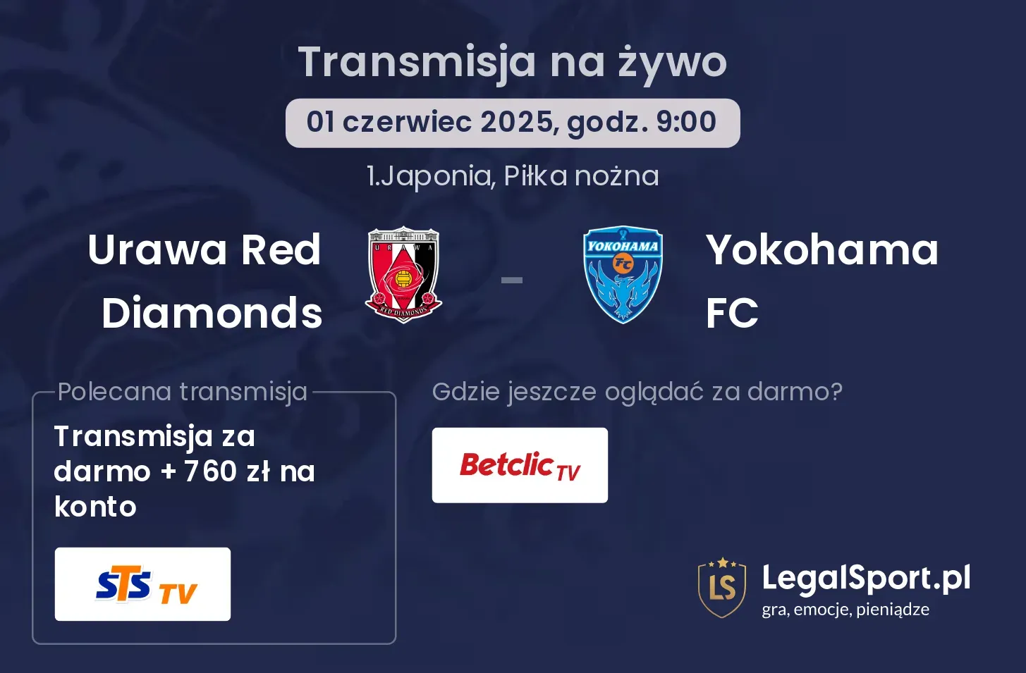 Urawa Red Diamonds - Yokohama FC gdzie oglądać?