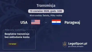 USA - Paragwaj gdzie oglądać (13.06.2026)