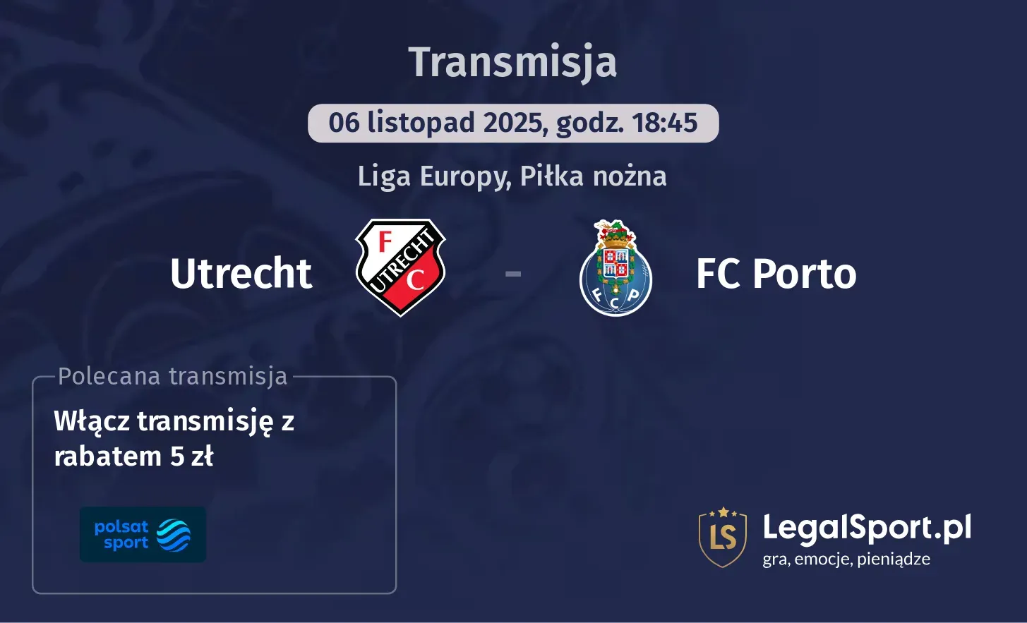 Utrecht - FC Porto Transmisje
