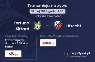 Fortuna Sittard - Utrecht gdzie oglądać?