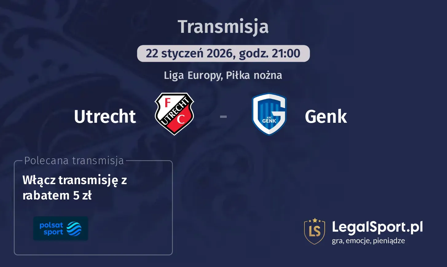 Utrecht - Genk Transmisje