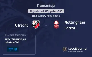 Utrecht - Nottingham Forest gdzie oglądać? (11.12)