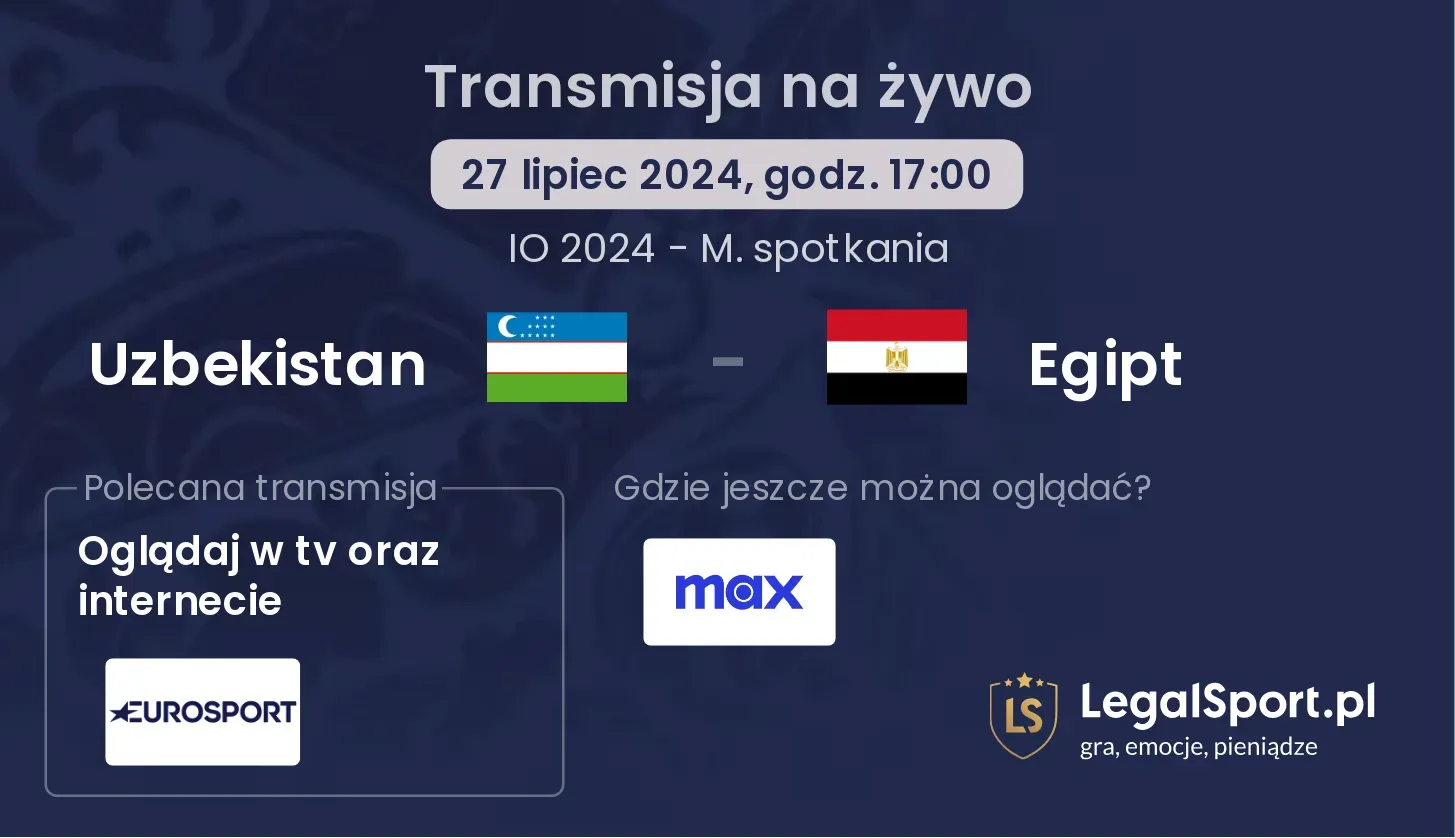 Uzbekistan - Egipt gdzie oglądać? (27.07, godz. 17:00)