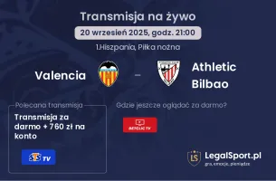 Valencia - Athletic Bilbao gdzie oglądać?