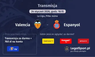 Valencia - Espanyol gdzie oglądać? (24.01)