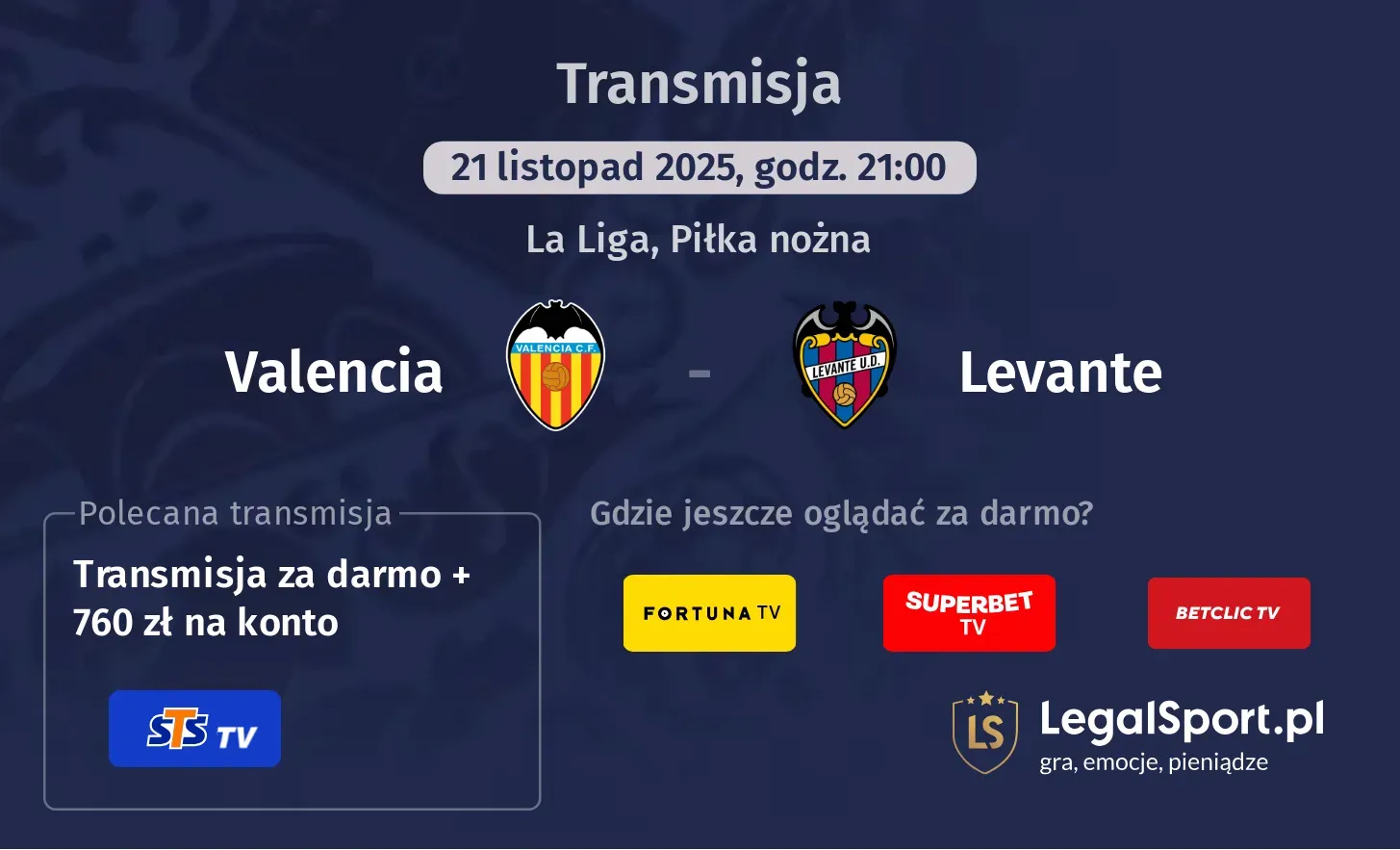 Valencia - Levante Transmisje