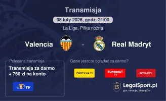 Valencia - Real Madryt gdzie oglądać? (08.02)