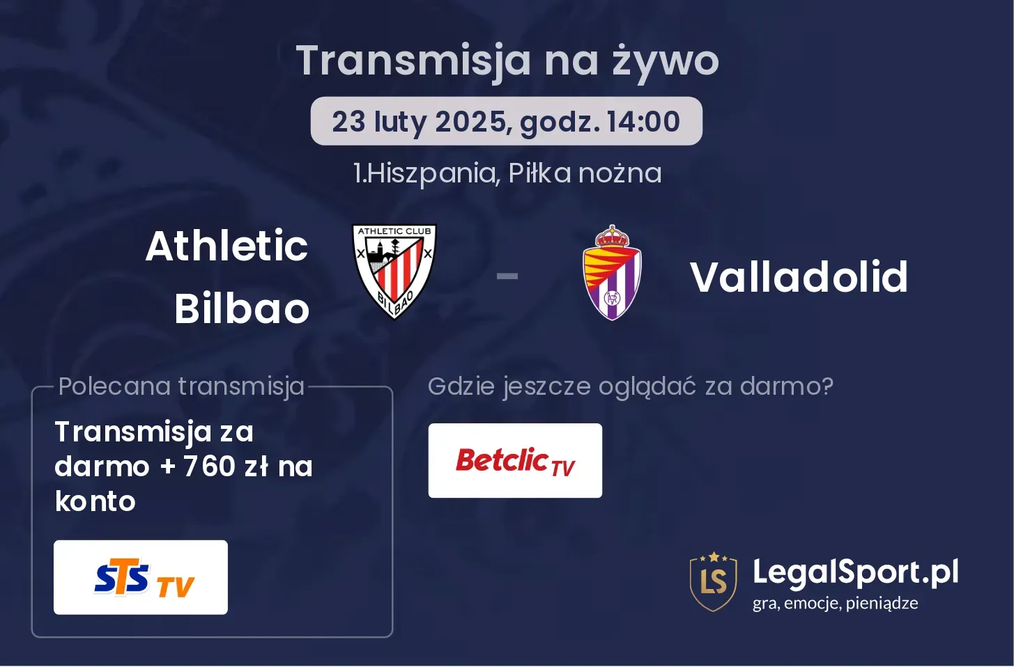 Athletic Bilbao - Valladolid gdzie oglądać?