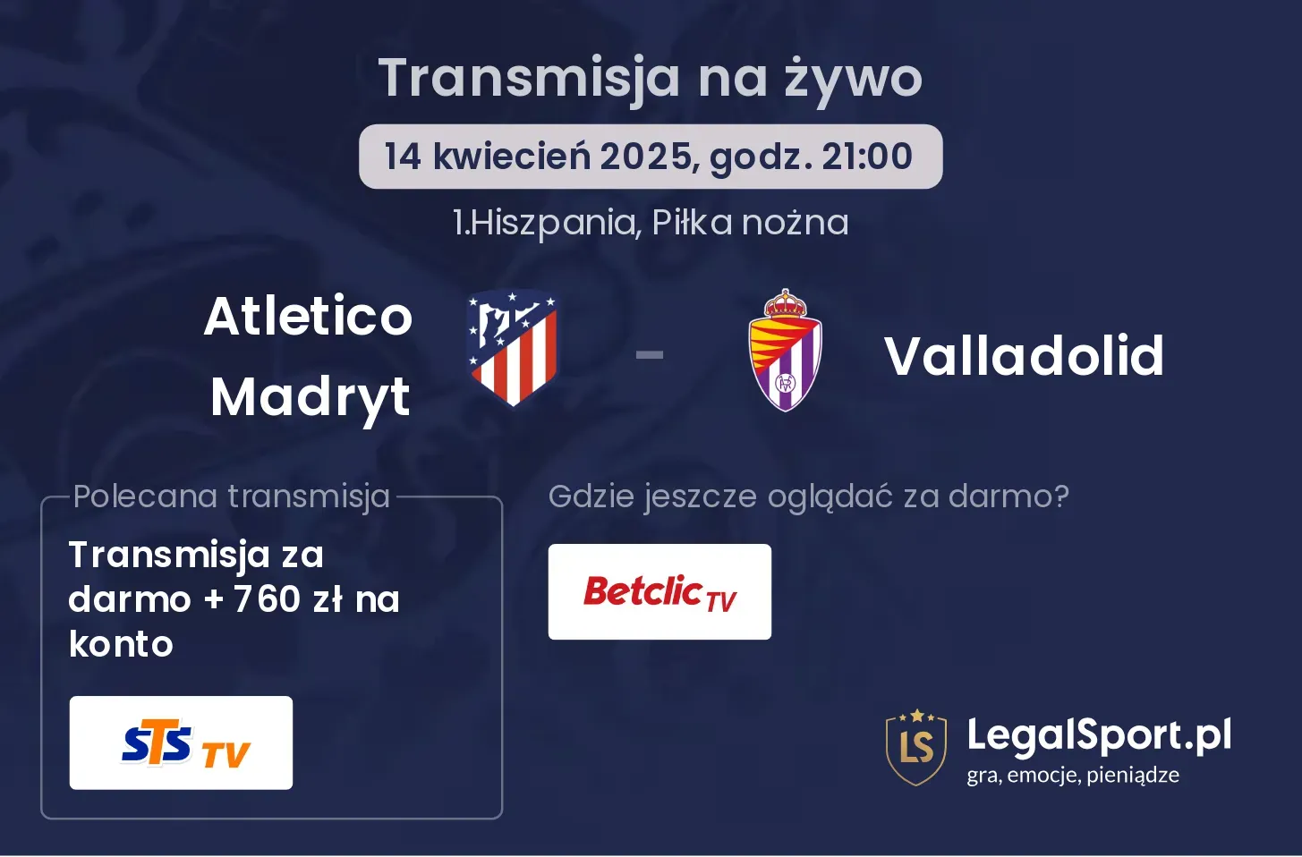 Atletico Madryt - Valladolid gdzie oglądać?