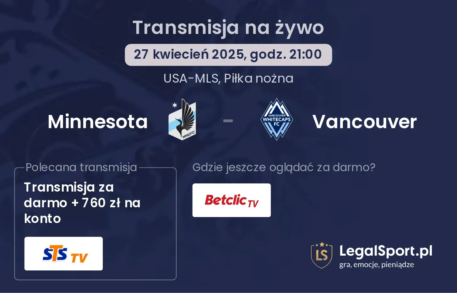 Minnesota - Vancouver gdzie oglądać?