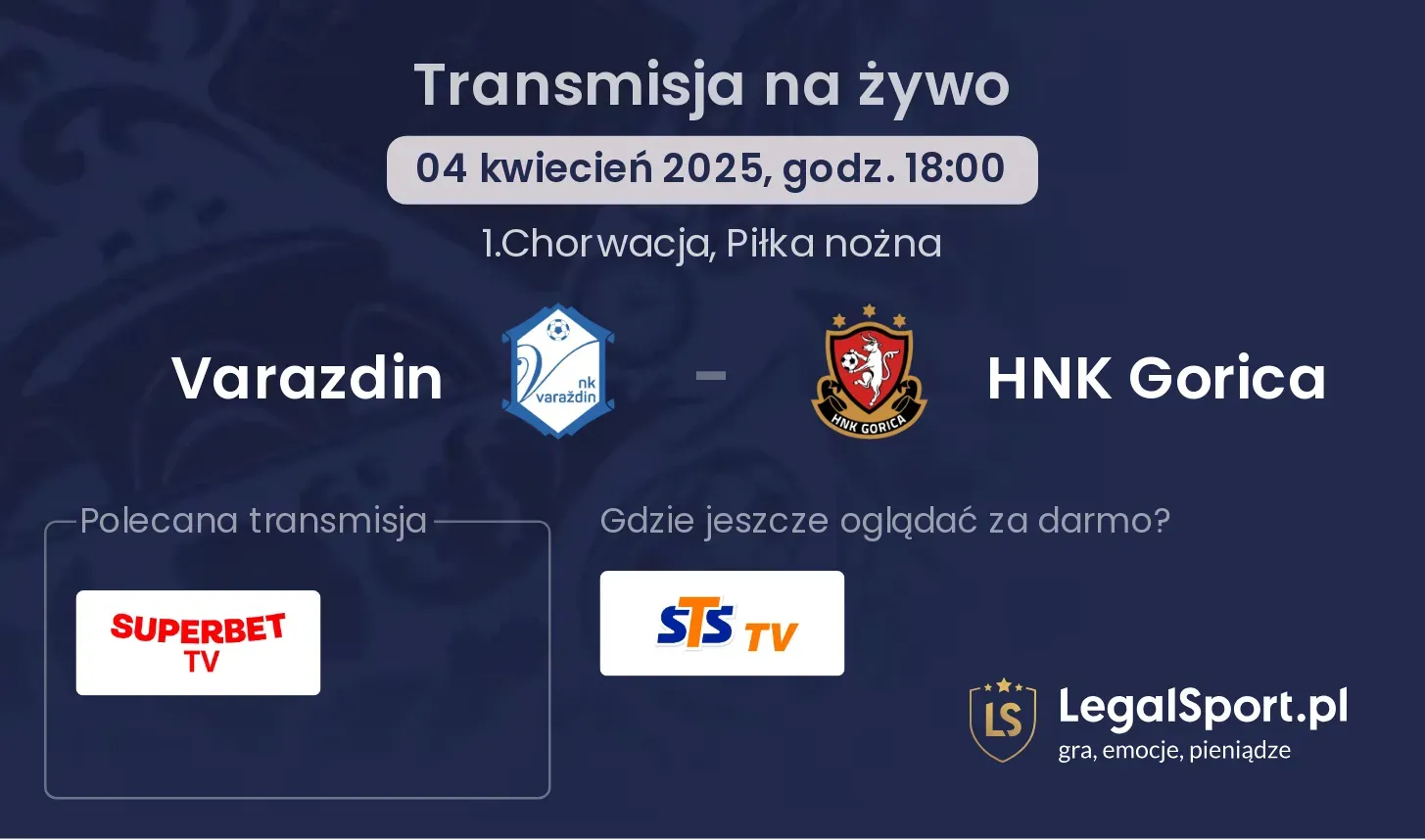 Varazdin - HNK Gorica gdzie oglądać?