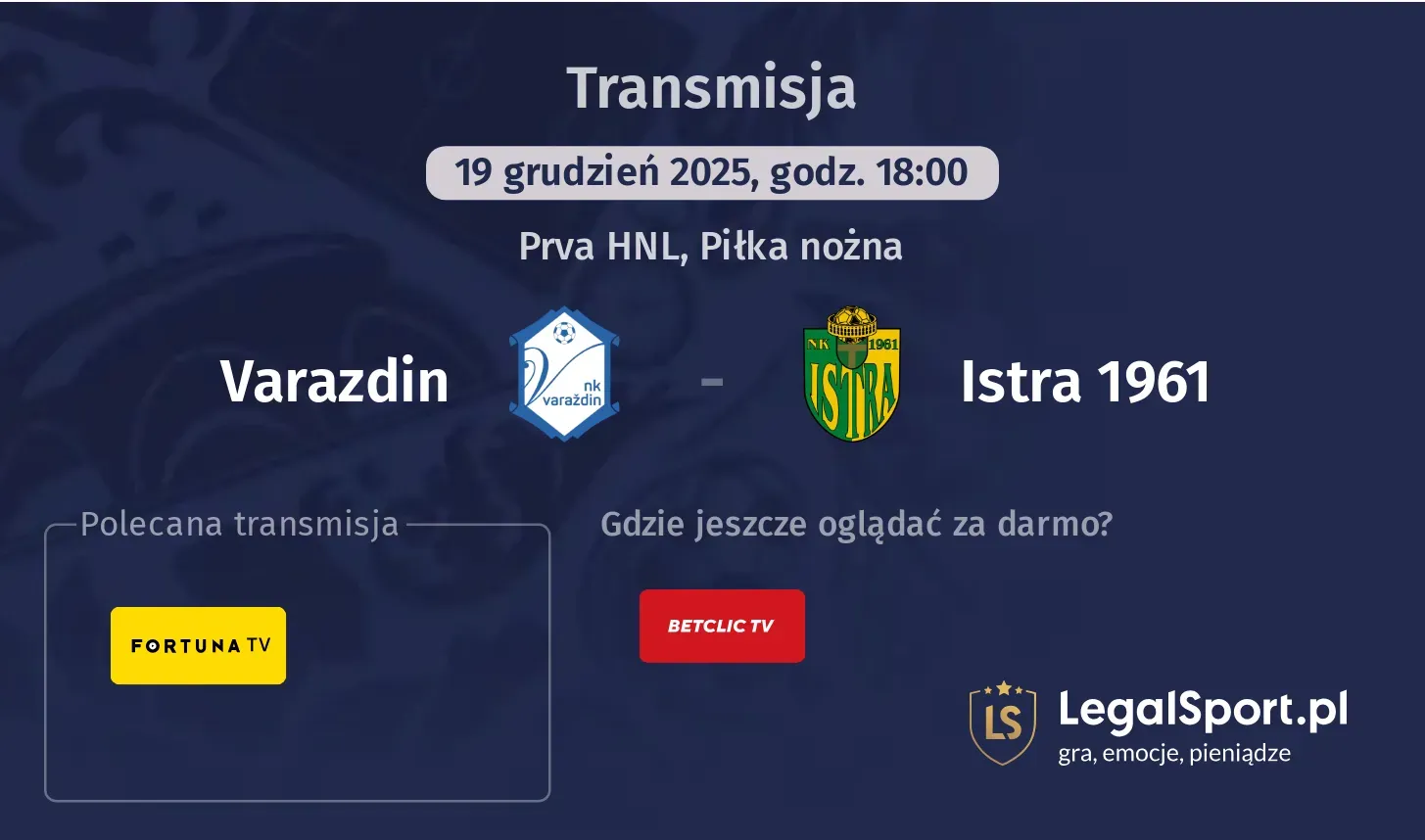 Varazdin - Istra 1961 Transmisje