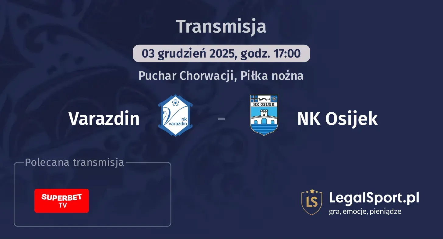 Varazdin - NK Osijek Transmisje