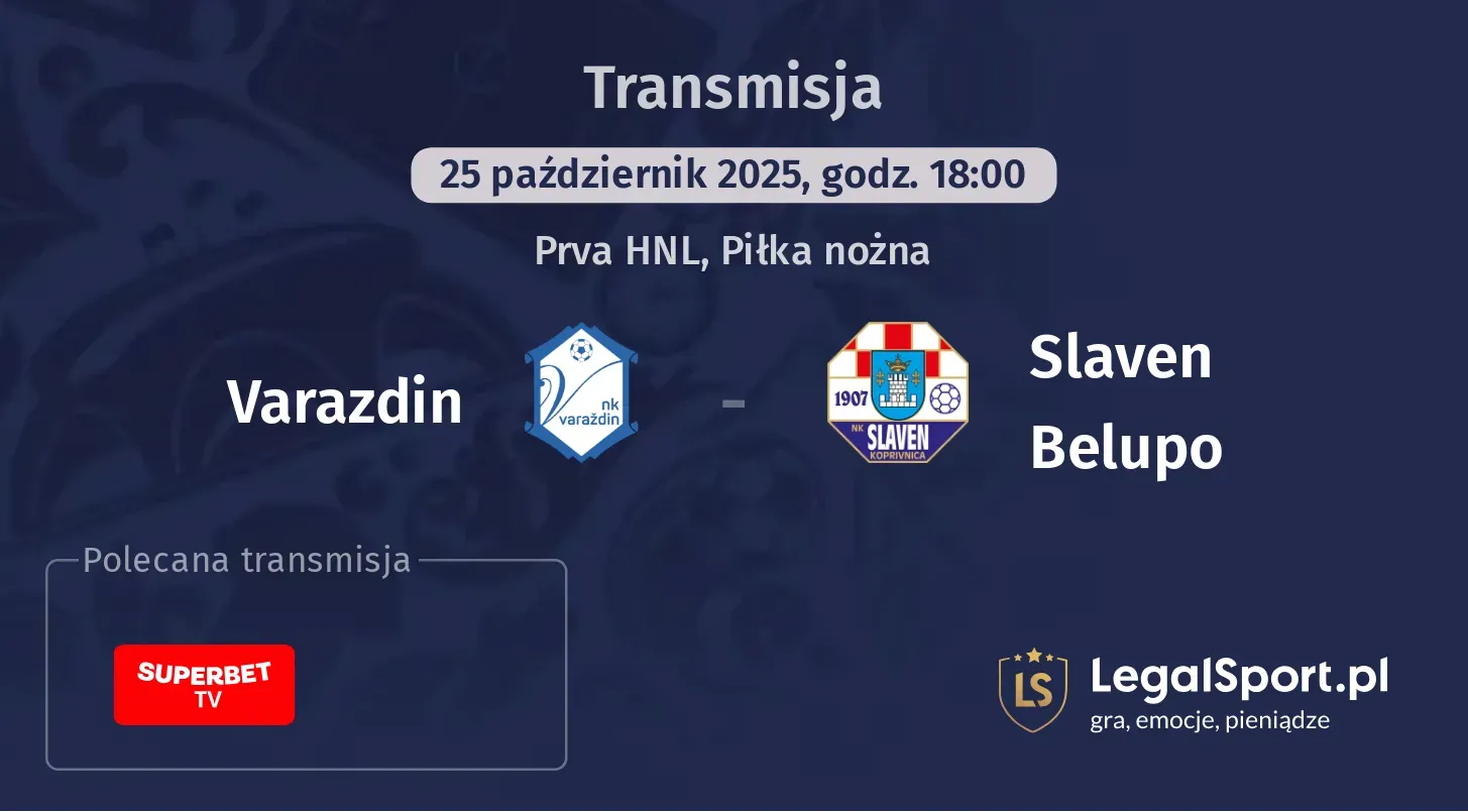 Varazdin - Slaven Belupo Transmisje