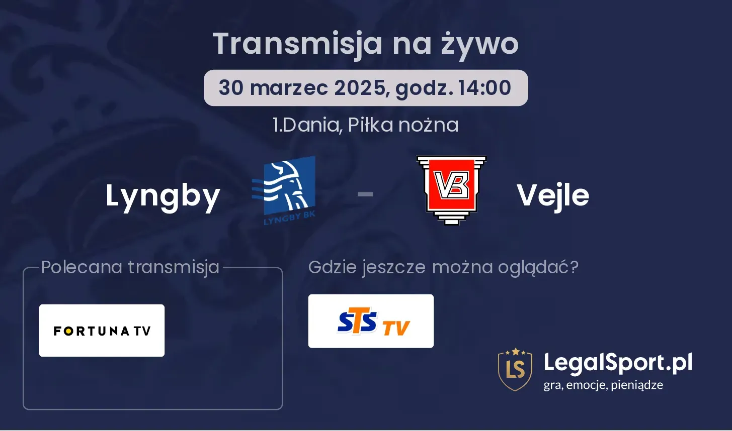 Lyngby - Vejle gdzie oglądać?