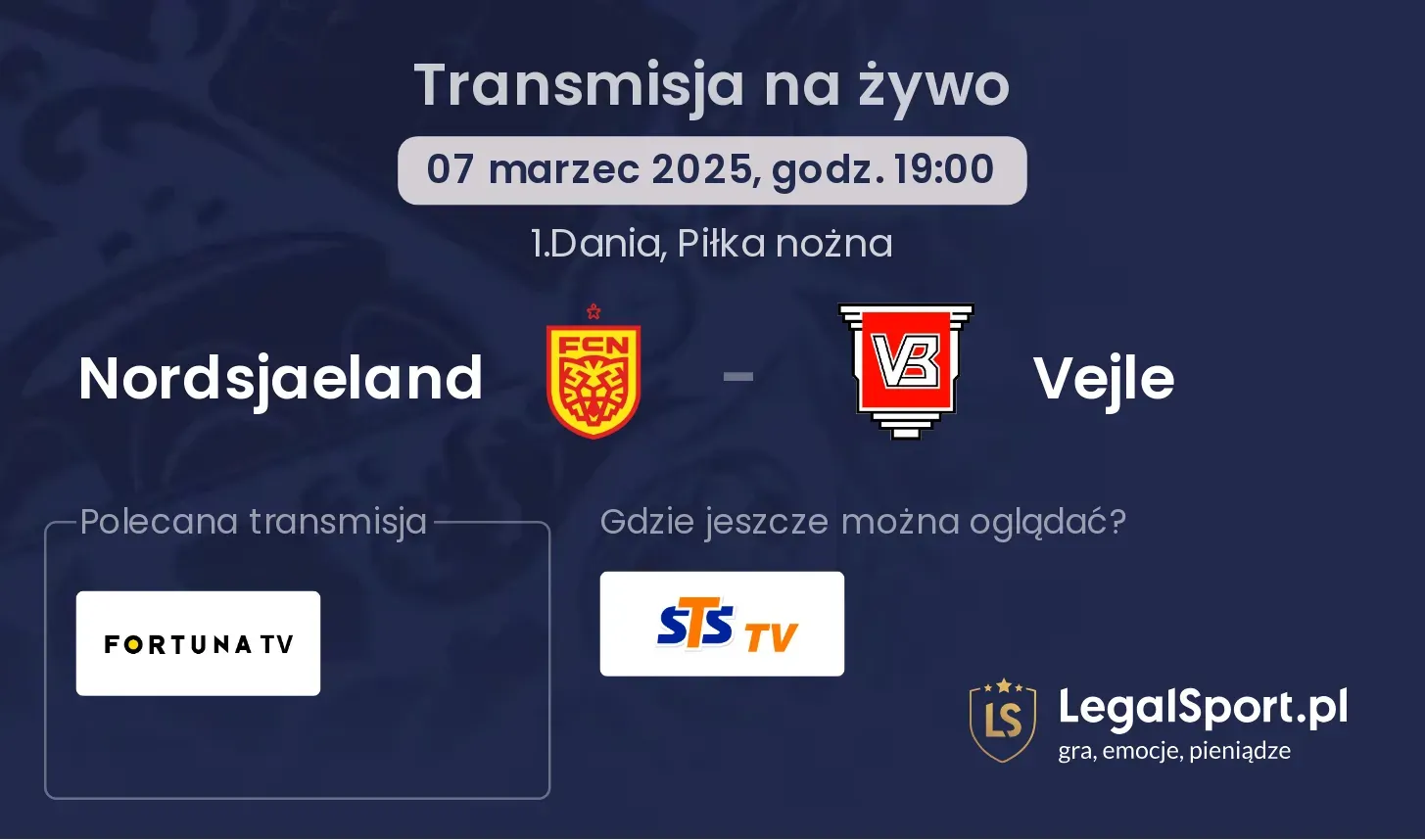 Nordsjaeland - Vejle gdzie oglądać?