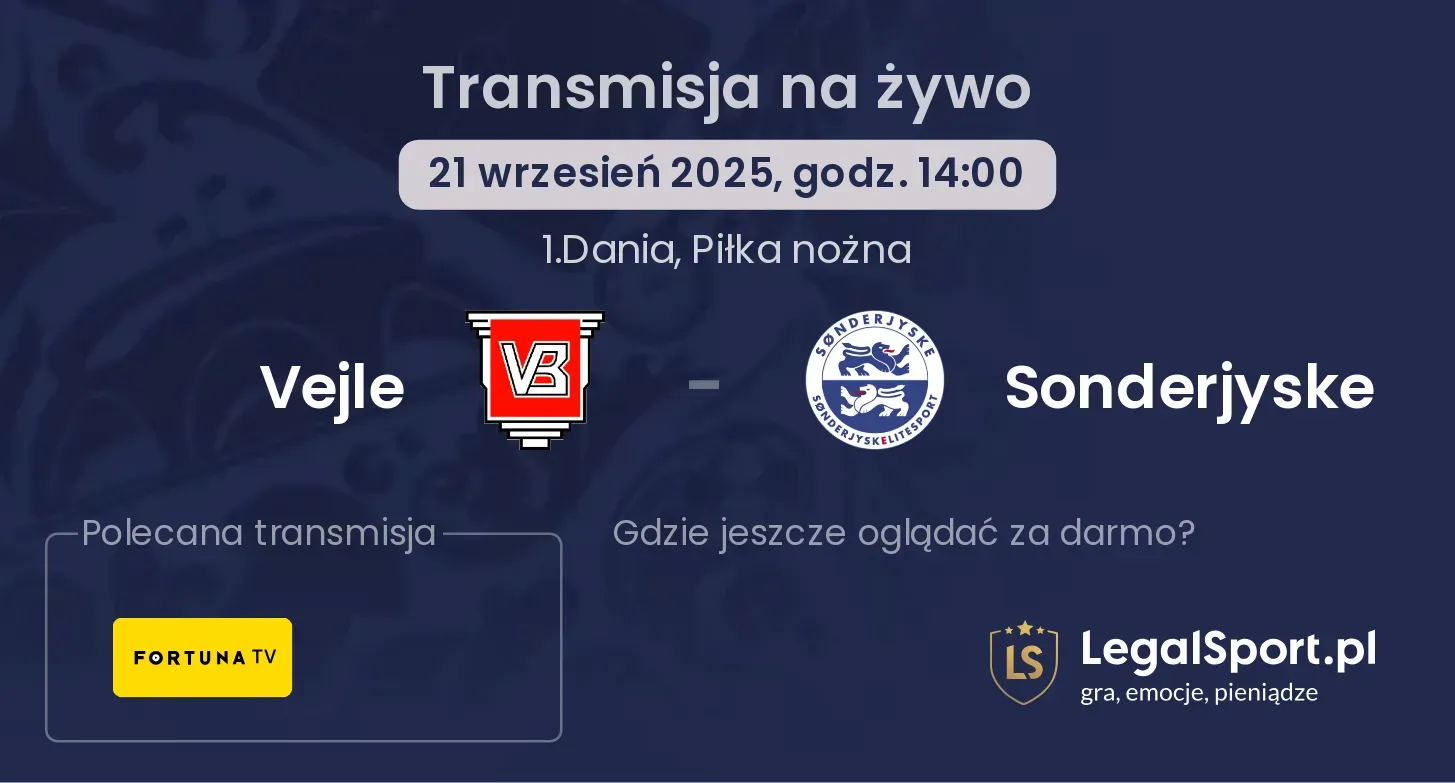 Vejle - Sonderjyske gdzie oglądać?