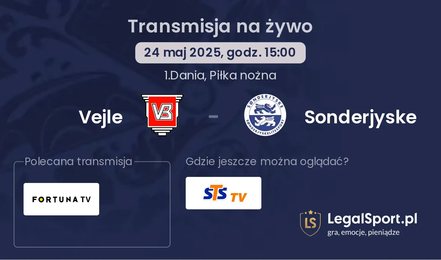 Sonderjyske - Vejle gdzie oglądać transmisję?