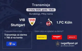 VfB Stuttgart - 1.FC Köln gdzie oglądać? (14.02)