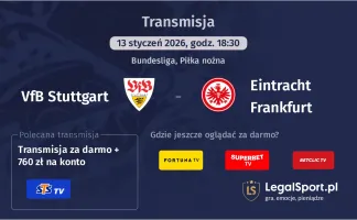 VfB Stuttgart - Eintracht Frankfurt gdzie oglądać? (13.01)