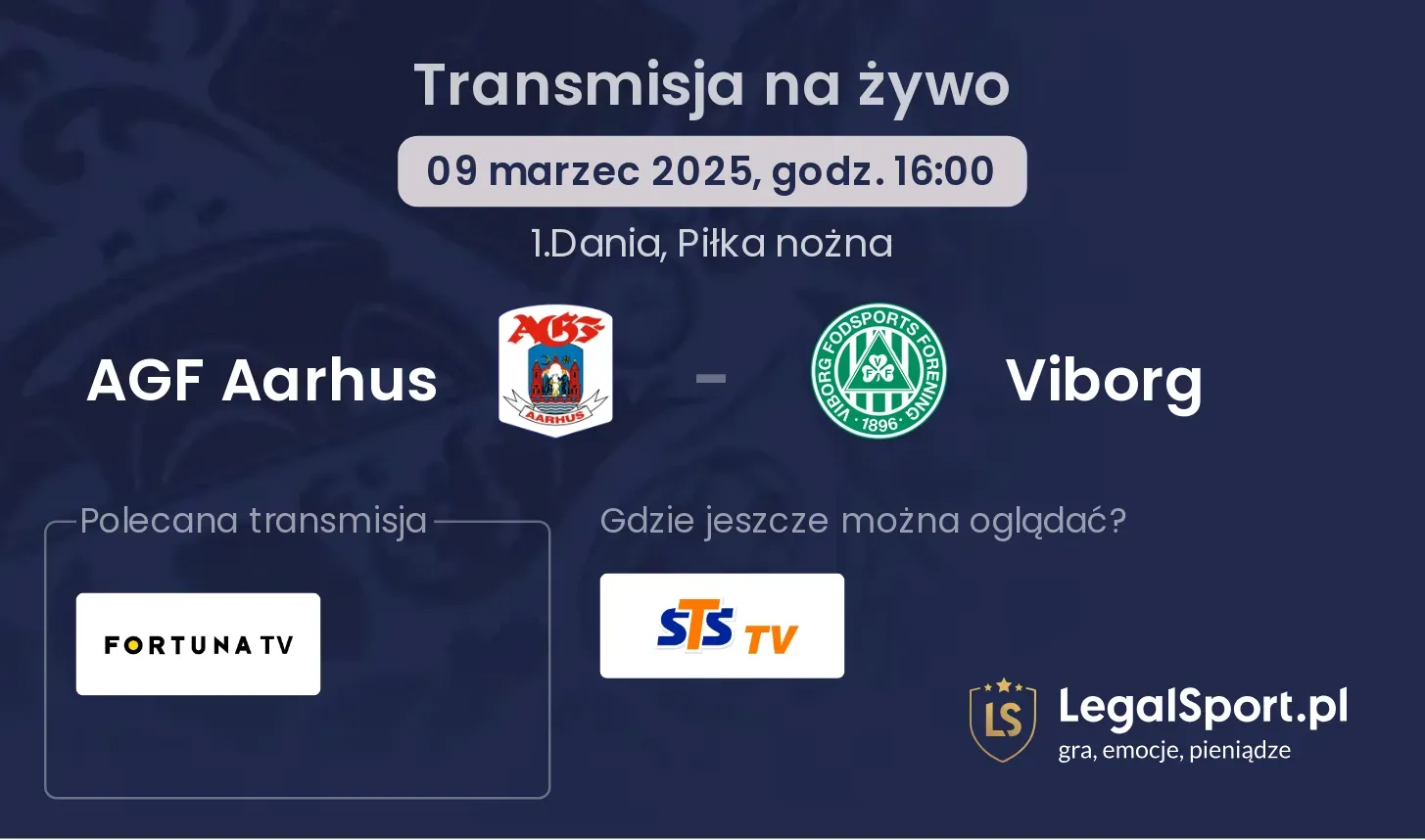 AGF Aarhus - Viborg gdzie oglądać?