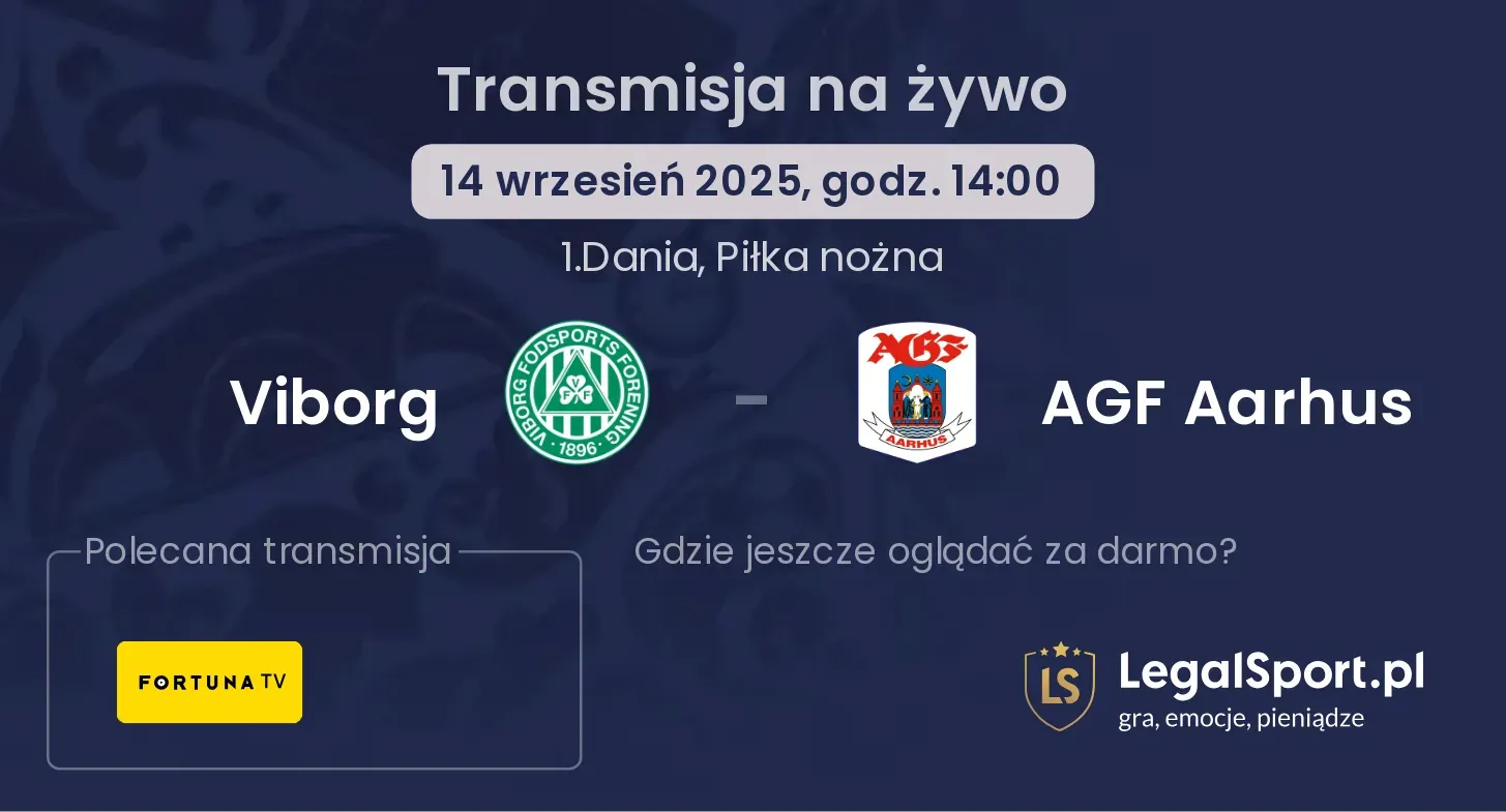 Viborg - AGF Aarhus gdzie oglądać?