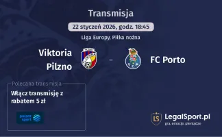 Viktoria Pilzno - FC Porto gdzie oglądać (22.01.2026)